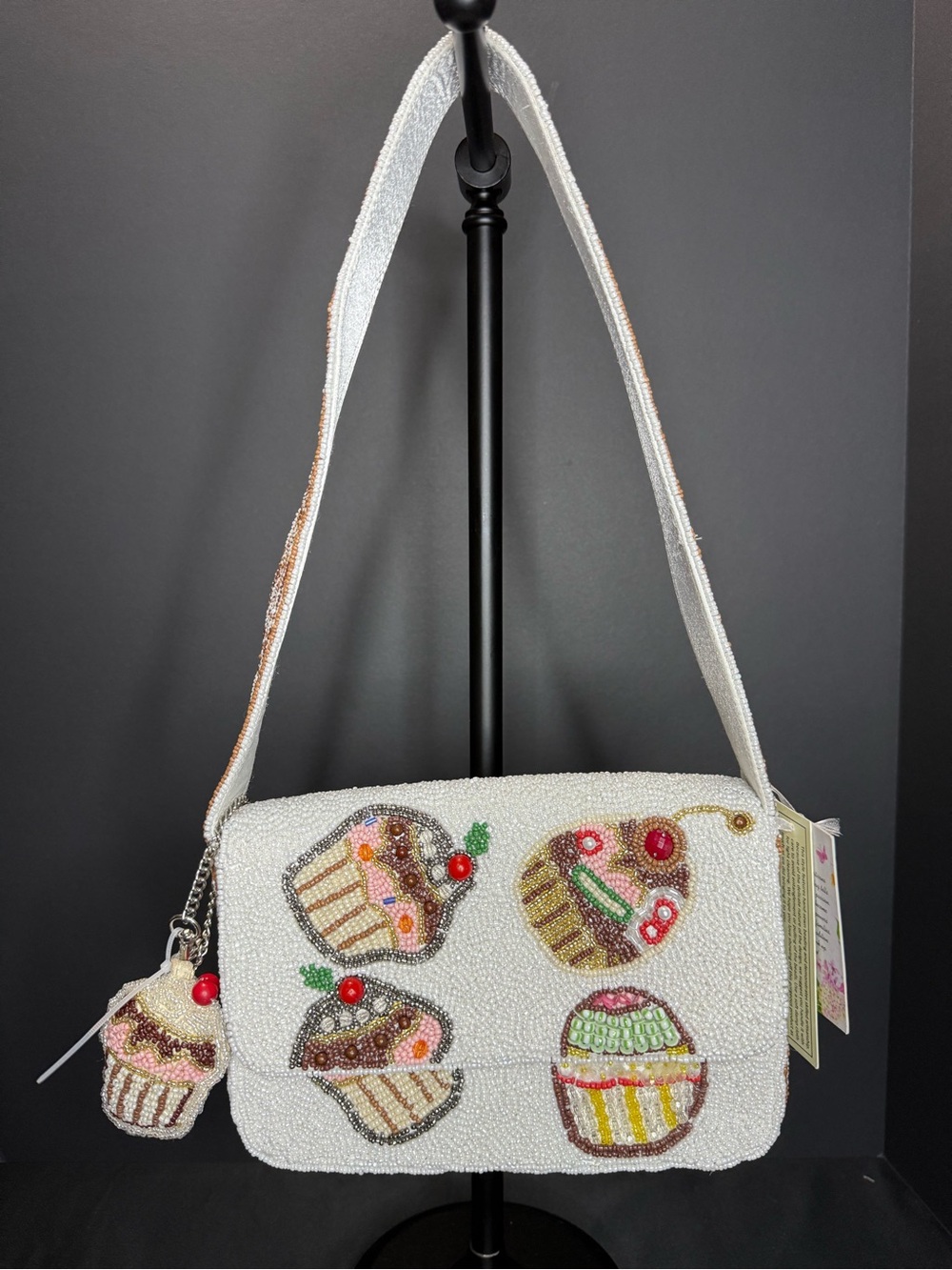 New Viral Beaded Purse Bag Made in India Summer Resort Novelty Cupcake